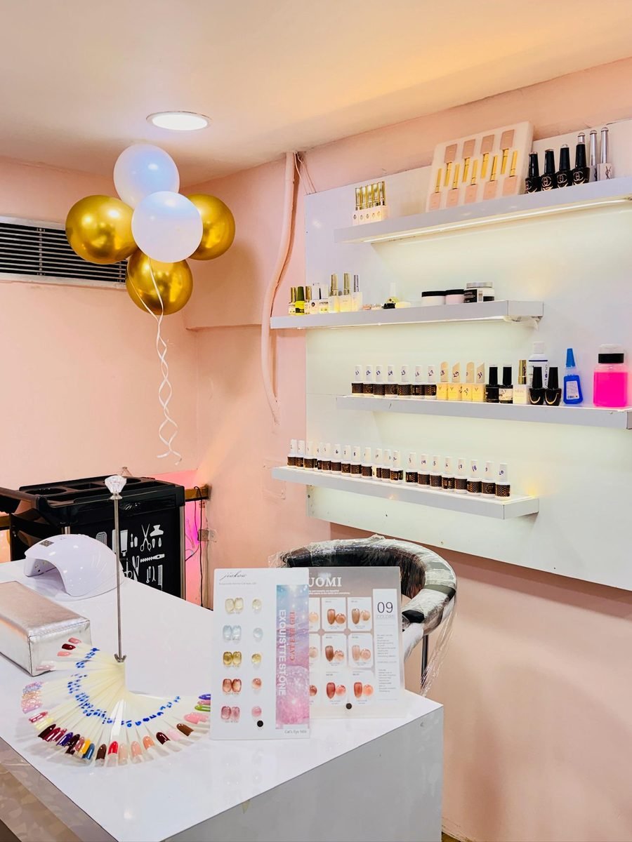Nail studio setup at Magnify By Varsha salon
