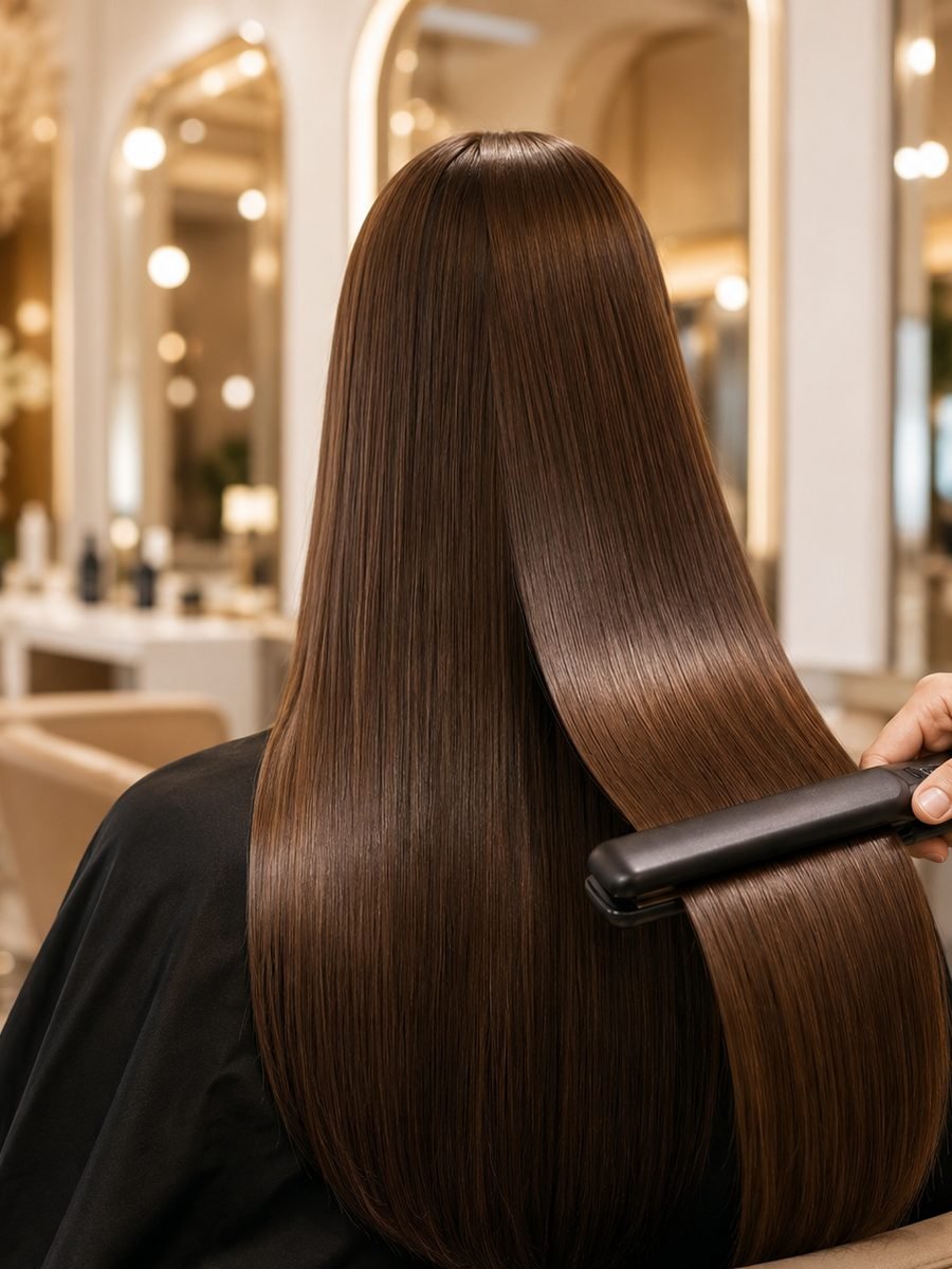 Hair straightening at Magnify By Varsha